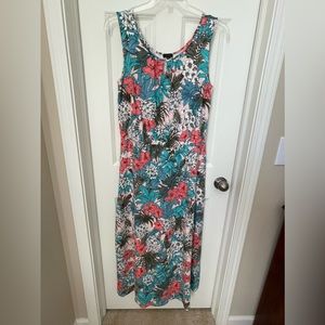 Talbots Floral Jungle Jersey Maxi dress. Size Large. NEW with tags!
